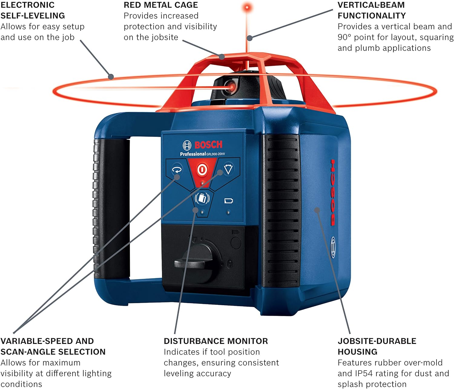 800 ft. Rotary Laser Level Complete Kit Self Leveling with Hard Carrying Case