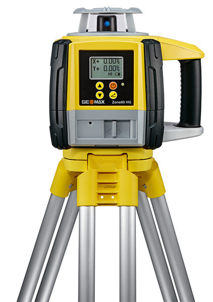 GeoMax Zone60 HG Dual Grade Laser w/ZRP105 Pro Laser Receiver, Tripod & Grade Rod